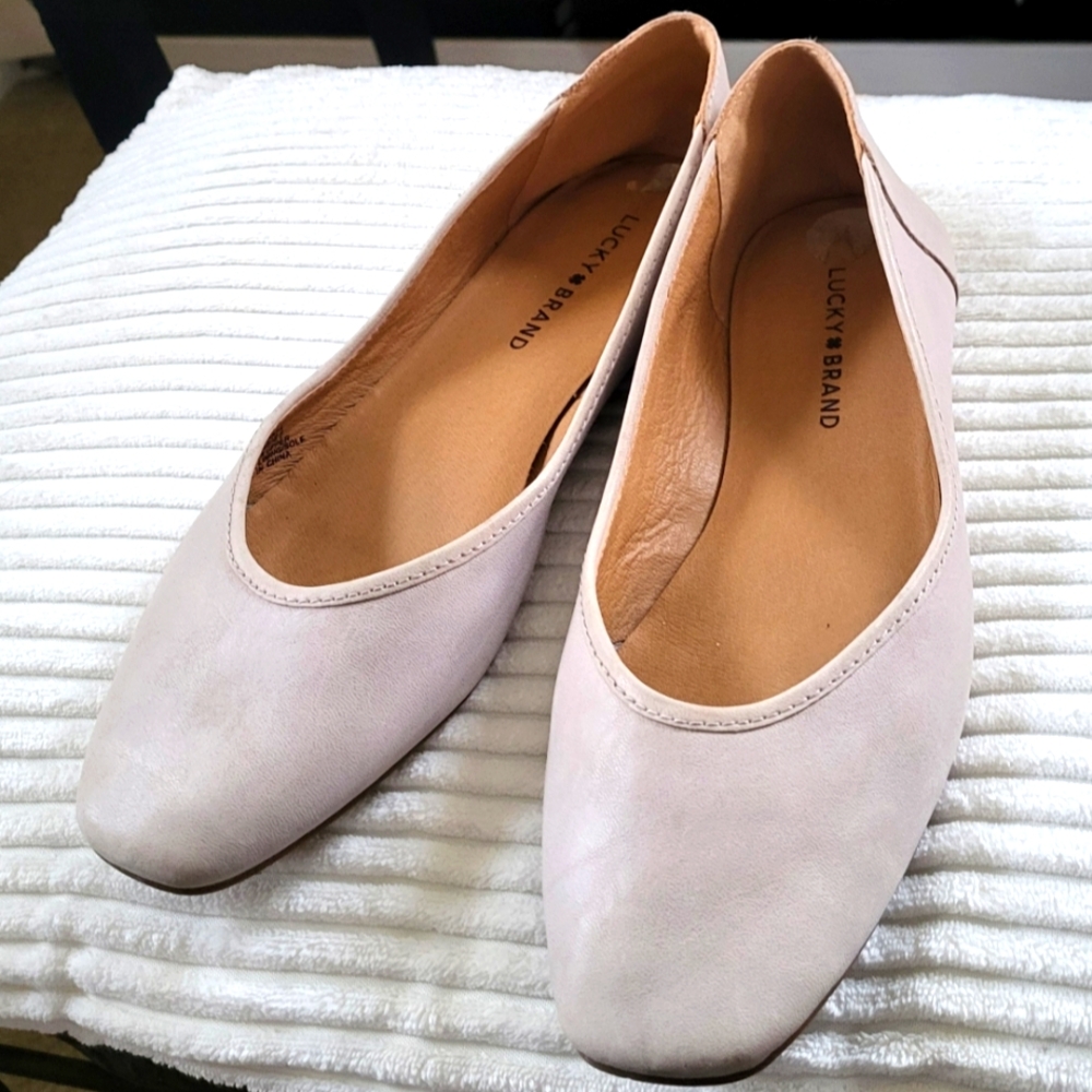Lucky Brand Beige Leather Alanya Ballet Flat Women's 9.5
